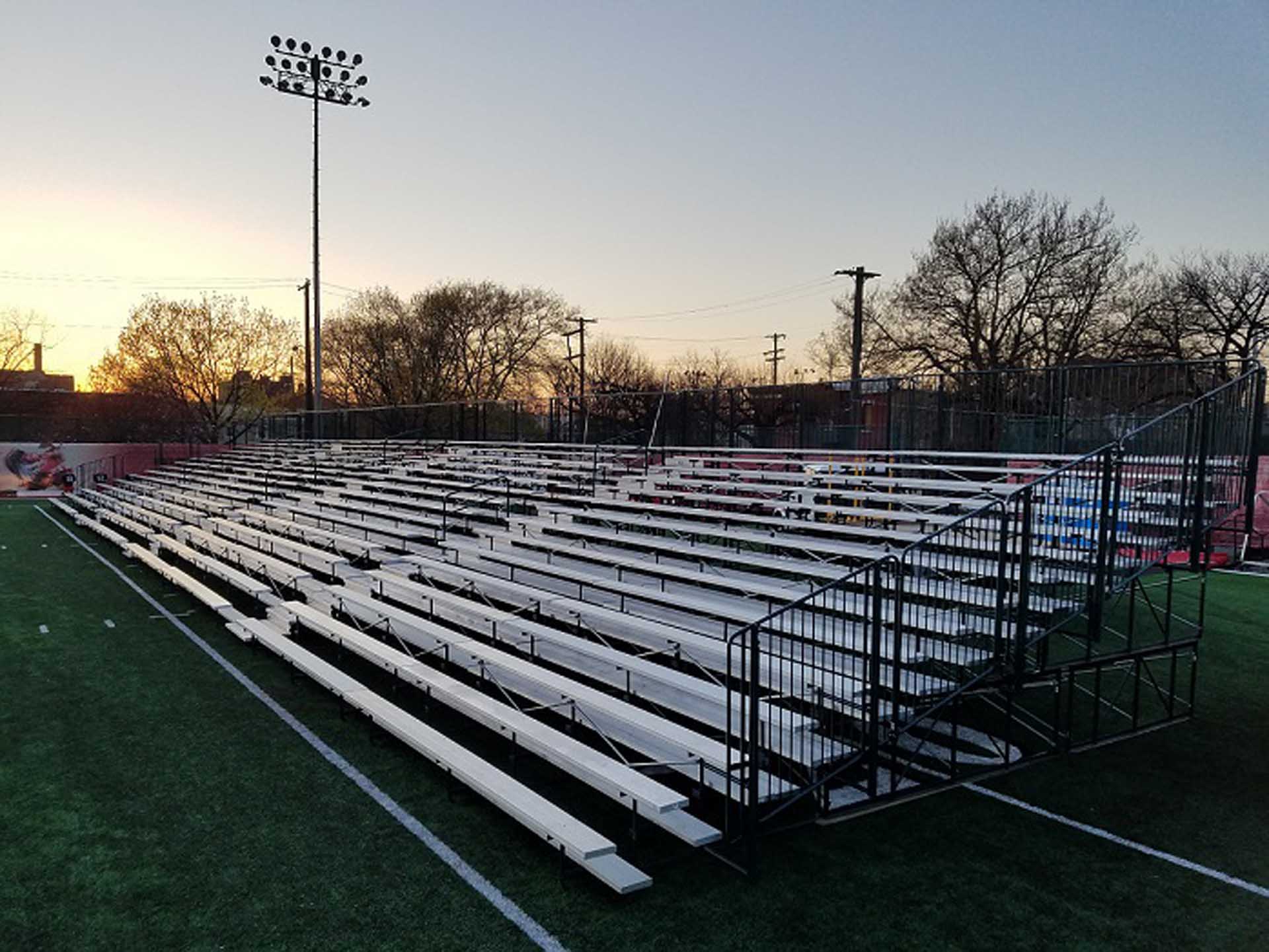 Gymnastics Competition Bleacher Setup by BES