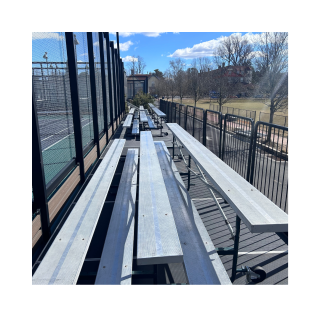 15 foot 3-row aluminum bleacher rental for sporting events and spectator seating